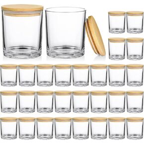 SUPMIND 30 Pack 7oz Glass Clear Candle Jars with Lids for Making Candles in Saudi Arabia