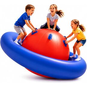 Playland Inflatable Dome Rocker for Kids Ages 5+ | Large 89" Balance Dome Rocker Bouncer with 8 Handles | Fits 3 Children, Heavy-Duty Outdoor Play Equipment for Backyard, 250 Lbs Capacity in Kuwait