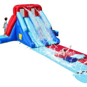 AirMyFun Inflatable Dinosaur Water Slide with Dual Racing Slides in Saudi Arabia