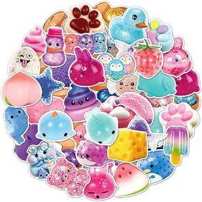 50PCS Squishy Stickers,Squishy Birthday Decorations,Vinyl Dumpling Stickers in Kuwait