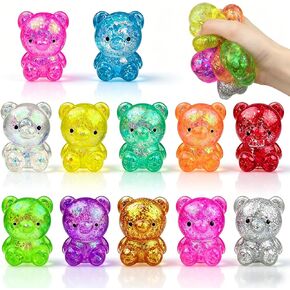 Jofan 12 Pack Squishy Stress Bear Toy Stress Balls Sensory Fidget Toys for Adults Kids Stress Relief Party Favors Birthday Gifts in Kuwait