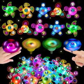 24PCS Light Up Fidget Spinner Ring Glow Party Favors Bulk for Kids 4-8 8-12 in Saudi Arabia