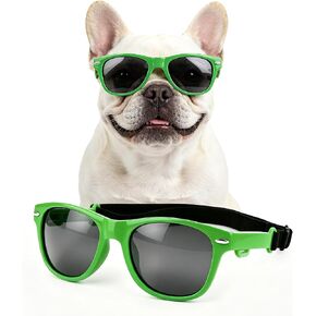 NAMSAN Dog Sunglasses for Small Dogs Cats, UV Protection Small Dog Sun Glasses Outdoors Riding Driving, Pet Glasses Photoshoot Prop for Party Halloween Christmas Cosplay, Black, S in Saudi Arabia