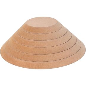 LEOLIO 6 Pcs Ceramic Mold for Clay, Wooden Pottery Clay Molds for Pottery, Elegant Ceramic Plate for Slump Tools and Handbuilding Craft (Round, 5.0‘’-11.0") in Saudi Arabia