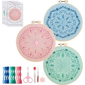 Morledoa Mandala Embroidery Kit for Beginners with Video & Instruction in Kuwait