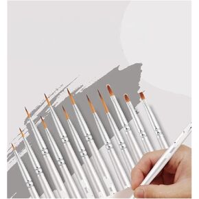 12models Imported Nylon Long Tail Line Brush Very Fine Cartoon Art Line Outline Detail Pen Digital Birch Watercolor Painting Pen in Saudi Arabia