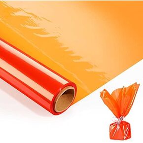 8 Colors -Halloween Colored Cellophane Wrap for Gift Baskets & DIY Craft - Christmas Colored Cello Decoration-(17" x 10ftx 8Rolls) in Saudi Arabia