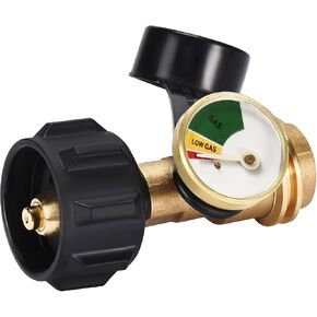 Champs Universal Propane Tank Gauge Detector for QCC1 / Type1 Propane Tank Cylinders Gas Pressure Meter [100% Solid Brass] in Kuwait