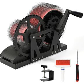 Manual Wool Carding Machine, Wool Felt Drum Carder for DIY Craft, Fast Color Mixing & Fiber Blending, Hand Crank Wool Carder for Carding Fibers and Making Felt Projects in Kuwait