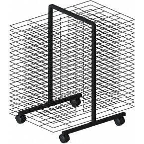 Artwork Rack with Wire Shelves Standing Double-Sided Art Rack Heavy-Duty for Artists, 50 Layer in Saudi Arabia