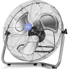 iLIVING ILG8F21 مروحة أرضية تربو عالية السرعة، 20 بوصة / 7500 CFM، فضي in Kuwait