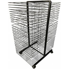 Artwork Rack with Wire Shelves Standing Double-Sided Art Rack Compact for Creative Workspaces, 60 Layer in Saudi Arabia