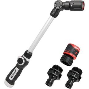Eden 94621 PRO Metal 4-Pattern 18" Thumb-Control Turbo Watering Wand W/Quick Connect Starter Kit, 180-degree pivoting head in Kuwait