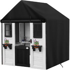 Outdoor Kids Playhouse Cover, 43" L x 47" W x 55" H Waterproof Cover for Backyard Wooden Playhouse, Heavy Duty Oxford Fabric All-Weather Protection with Zipper in Saudi Arabia
