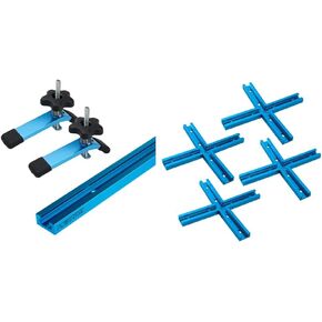 POWERTEC 48-Inch Universal T-Track Bundle with Hold-Down Clamps and Intersection Kits in Kuwait