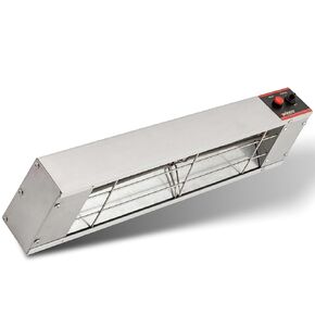 Winco ESH-24، سخان كهربائي مقاس 24 بوصة، 500 وات، 4.2 أمبير، جهاز تسخين الطعام بالأشعة تحت الحمراء بدرجة تجارية، محطات تسخين فضية in Kuwait
