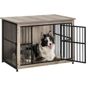 Feandrea Modern Dog Crate Furniture, Charging Station, Flip-Up Hidden Door in Saudi Arabia