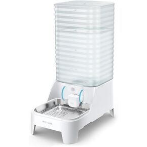 Automatic Dog Water Bowl Dispenser with Patented Faucet - 8L Large Gravity Cat Water Dispenser with Filter & Adjustable Base, Wide Mouth for Easy Clean, BPA-Free, Stainless Steel Pet Waterer for Pets in Saudi Arabia