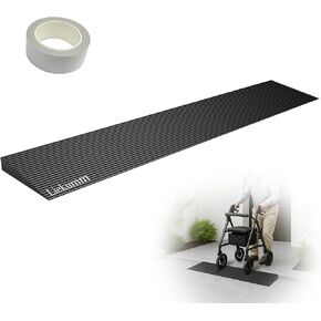 LIEKUMM 0.8" Rise Solid Threshold Ramp, 1500 LBS Capacity Recycled Rubber Power Threshold Ramp, 35.4" Wide Non-Slip Rubber Wheelchair Ramp for Doorway, Bathroom, Supermarket Entrance and Garage in Saudi Arabia
