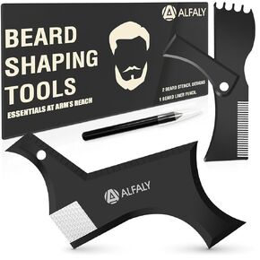 K-Brands Beard Shaper Tool Kit for Beard Shaping & Styling – Premium Beard Lineup and Guide Tool for Men– Perfect for Styling and Edging – Comes with Beard Pencil in Kuwait