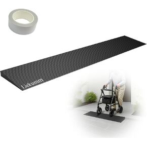 LIEKUMM 0.6" Rise Solid Threshold Ramp, 1500 LBS Capacity Recycled Rubber Power Threshold Ramp, 35.4" Wide Non-Slip Rubber Wheelchair Ramp for Doorway, Bathroom, Supermarket Entrance and Garage in Kuwait
