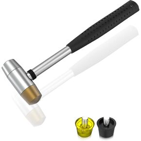 Marketty Gunsmithing Hammer with 4 Tips,Interchangeable Tool 25mm Dual Head Nylon Rubber Hammer in Saudi Arabia