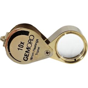 GemOro Jewelers Loupe 10x Magnifier | Hastings Triplet Lens (Gold) in Saudi Arabia