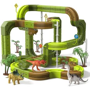 Hot Bee Electric Train Set for Kids, 143pcs Gravity-Defying Dinosaur Track in Kuwait