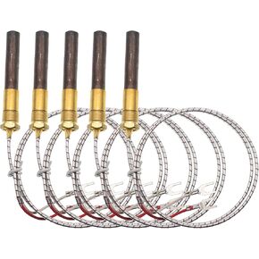 5 pcs 24" Aluminum 750mv Thermopile Generator Replacement for Fireplace Thermopile Replacement Fireplace&Stove Accessories,Fire Gas Stoves Heat&Glo Gas Stoves Oven Water Heater&Frying Furnace in Saudi Arabia
