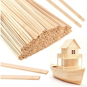 Wood Craft Sticks, 100 Pack, 15.7 x 0.35 in, Natural Bamboo in Kuwait