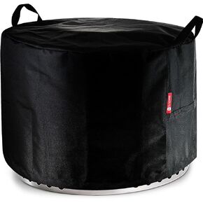 Fire Pit Cover for Solo Stove Bonfire Outdoor Smokeless Firepit-Small Round Waterproof 600D Polyester Shelter,Air Vents,Anti-UV&Tear Resistant-Fits for 16-22inch Gas Fire Pits/Table(22"D x 16"H,Black) in Kuwait