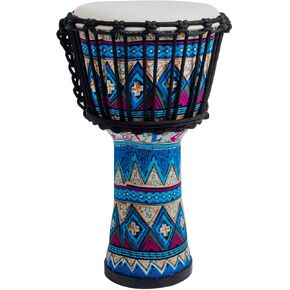 lotmusic African Djembe Drum, Standard 10'' Hand-Painted Mahogany Congo Drum, Professional Bongo Drum With Goatskin Drumhead for Adults in Saudi Arabia