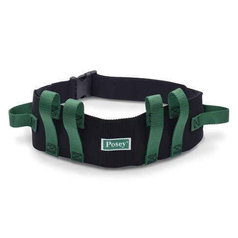 TIDI Posey Transfer Belt, Black with Green Economy Model – Extra-Wide Soft Nylon – Washable Walking Belt & Gait Transfer Belt – Medical Supplies for Nurses, Therapists & Home Care Caregivers (6537Q) in Kuwait