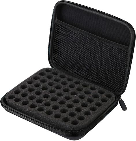 Ejoyous Essential Oil Storage Bag, 63 Slots Portable Essential Oil Bottles Holder Storage Box Carrying Case Container with Handle for Home and Travel Storage Display(Bright in Kuwait