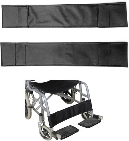 FUSHIDA 2 PCS Wheelchair Calf Strap, Lightweight Soft Footrest for Disabled Elderly,Transporter Leg Strap Support Lower Leg, Medical Leg Restraint Use Oxford Cloth Material 20.5 x 3.9 Inch F256 in Kuwait