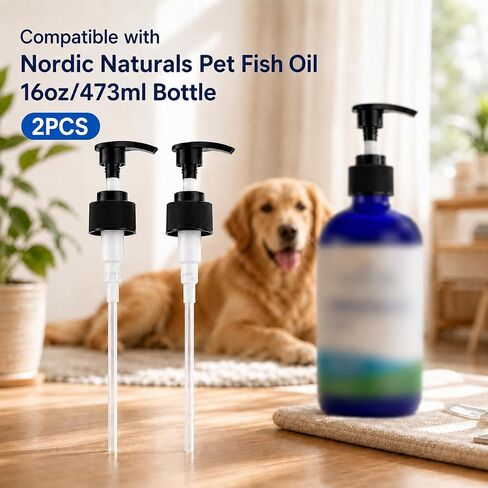 Replacement Pump For Nordic Naturals Pet Fish Oil 16oz/473ml, 2Pcs in Kuwait