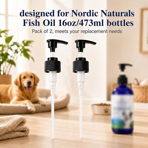Replacement Pump For Nordic Naturals Pet Fish Oil 16oz/473ml, 2Pcs in Kuwait