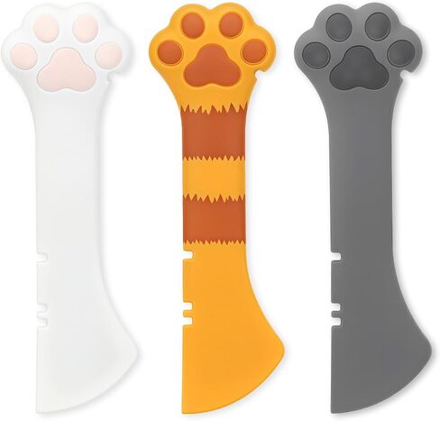 3Pcs Silicone Cat Food Spoon & Spatula, Cat Can Opener, Cat Accessories in Saudi Arabia
