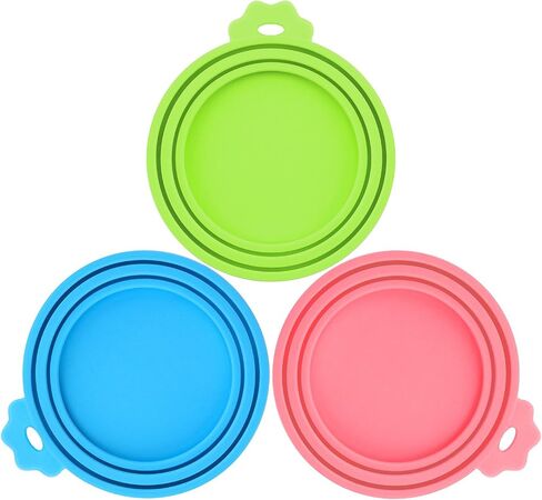 Pet Food Can Covers-Comtim 3 Pack Silicone Can Lids Caps for Dog Cat Wet Food,Universal Size Fit Most Standard Size Canned Dog and Cat Food in Saudi Arabia
