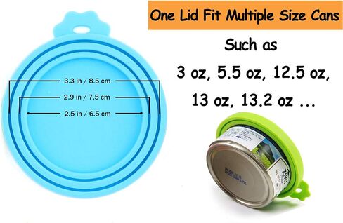 Pet Food Can Covers-Comtim 3 Pack Silicone Can Lids Caps for Dog Cat Wet Food,Universal Size Fit Most Standard Size Canned Dog and Cat Food in Saudi Arabia