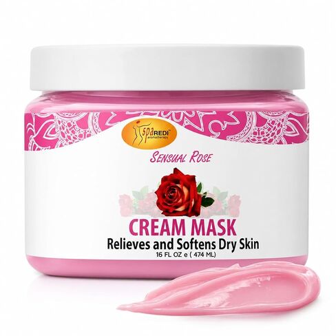 SPA REDI - Body and Foot Cream Mask, Sensual Rose, 128 Oz - Pedicure Massage for Tired Feet and Body, Hydrating, Fresh Skin - Infused with Hyaluronic Acid, Amino Acids, Panthenol, Comfrey Extract in Kuwait