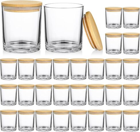 SUPMIND 30 Pack 7oz Glass Clear Candle Jars with Lids for Making Candles in Saudi Arabia