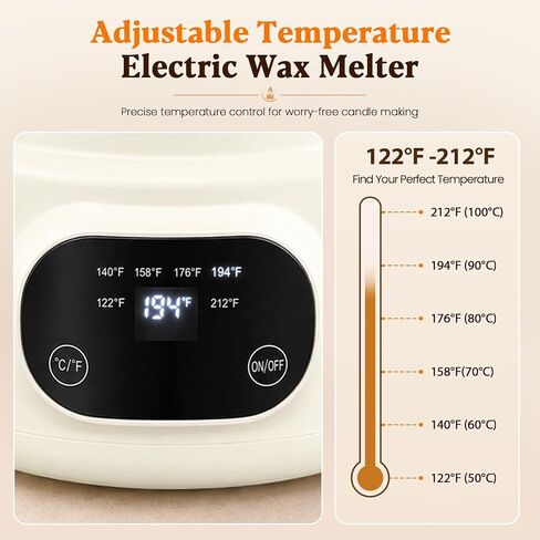 Candle Making Kit with 1.8L Electric Wax Melter 2LB Soy Wax, DIY Candle Kit in Saudi Arabia