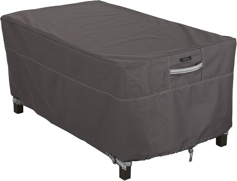 Classic Accessories Ravenna Water-Resistant 58 Inch Patio Sofa/Loveseat Cover, Patio Furniture Covers & Ravenna Water-Resistant 48 Inch Rectangular Patio Coffee Table Cover, Outdoor Table Cover in Kuwait