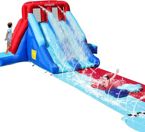 AirMyFun Inflatable Dinosaur Water Slide with Dual Racing Slides in Saudi Arabia