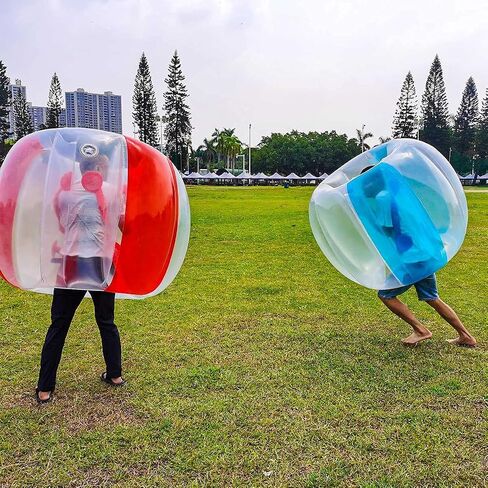 SUNSHINE-MALL 48 inch 2 pcs Bumper Sumo Ball for Adults,Kids, Inflatable Bounce Body Zorb Ball for Outdoor Team Gaming Play for 6 Ages+ (red+Blue) in Kuwait