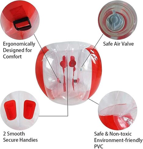 SUNSHINE-MALL 48 inch 2 pcs Bumper Sumo Ball for Adults,Kids, Inflatable Bounce Body Zorb Ball for Outdoor Team Gaming Play for 6 Ages+ (red+Blue) in Kuwait