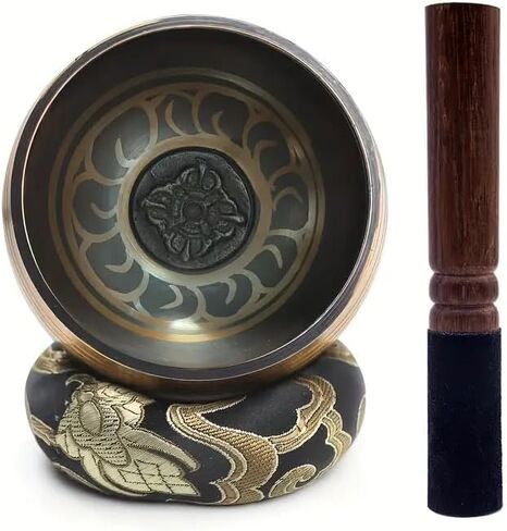 Tibetan Singing Bowl, 3.15 inch Singing Bowls, Sound Bowl, Sound Bowl Meditation Set, For Yoga, Meditation, Mindfulness, Healing & Chakra balancing in Kuwait