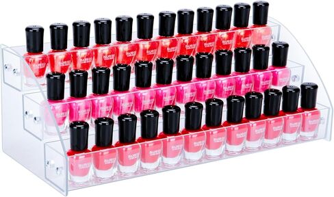 KINGROW Nail Polish Organizer 72 Bottles of 6 Layers Acrylic Display Rack Eyeglasses Storage Essential Oils Holder Makeup Organizer in Kuwait
