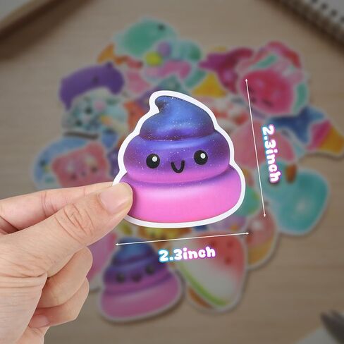 50PCS Squishy Stickers,Squishy Birthday Decorations,Vinyl Dumpling Stickers in Kuwait